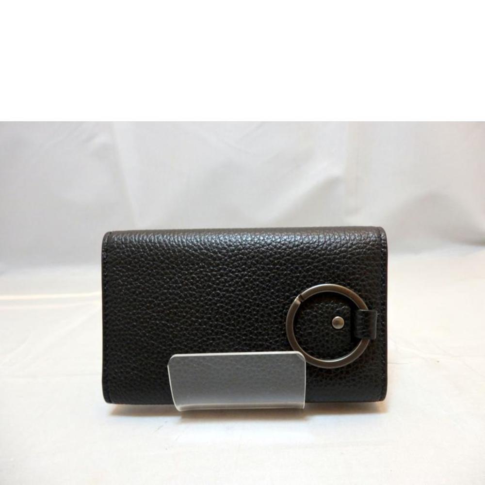 Balenciaga Bag Solid Leather Black Key Case